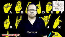 bonsoir lsf usm67 bonsoirlsf deaf67 bonsoir hello sign language