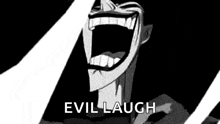 Evil Laugh Black And White Laugh GIF