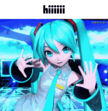 Miku Hatsune Miku GIF - Miku Hatsune Miku Wave GIFs