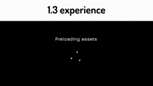 a black background with the words `` preloading assets '' on it