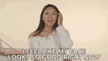 My Face Looks Good Happy GIF - My Face Looks Good Happy Contented GIFs