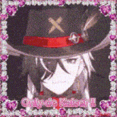 a picture of a person wearing a hat with a cross on it