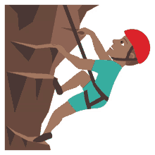 man climbing joypixels rock climber climber helmet