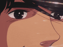 a close up of a man 's eye with a reflection