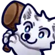 a cartoon cat is wearing a hat and holding a barrel in its mouth .