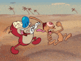 Ren And Stimpy Adult Party Run GIF