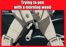 Gundam Trying To Pee GIF - Gundam Trying To Pee Morning Wood GIFs