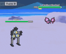 a screenshot of a video game with a turn 9 screen