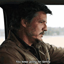The Last Of Us Joel Miller GIF - The Last Of Us Joel Miller You Keep Going For Family GIFs
