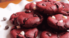 Red Velvet Cookies Cookie GIF - Red Velvet Cookies Cookie Red Velvet Chocolate Chip Cookies GIFs