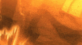 a close up of a fire burning in a room