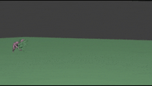 a computer generated image of a person riding a skateboard