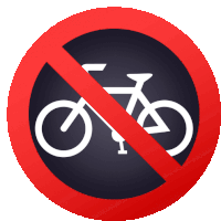 No Bicycles Symbols Sticker - No Bicycles Symbols Joypixels Stickers
