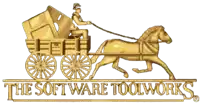 the software toolworks logo with a horse pulling a wagon