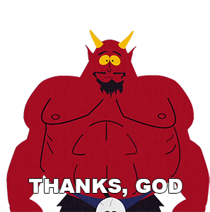 Thanks God Satan Sticker - Thanks God Satan South Park Stickers