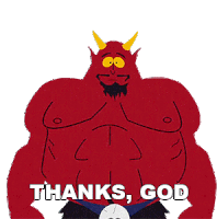 Thanks God Satan Sticker - Thanks God Satan South Park Stickers