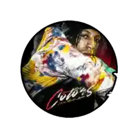 a picture of a person in a circle with the word colors on it