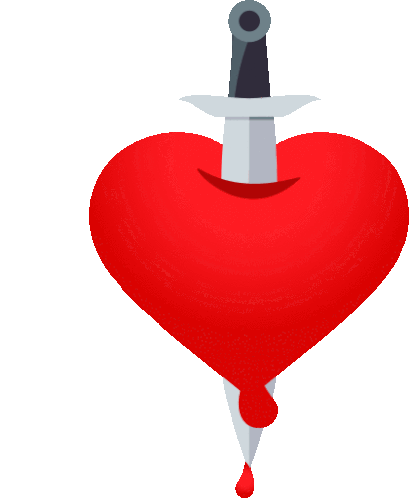 Heart With Dagger Heart Sticker - Heart With Dagger Heart Joypixels Stickers