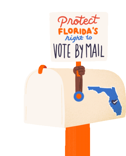 Vrl Protect Floridas Right To Vote By Mail Sticker - Vrl Protect Floridas Right To Vote By Mail Voter Suppression Stickers