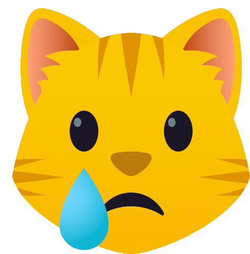 sad cat face emoticon