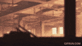 a gif from gifrun.com shows a warehouse with lots of windows