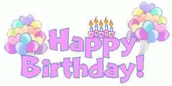 Gif For Happy Birthday  Birthday Cake and Balloons Gif @
