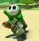 Green Shy Guy Mario Kart GIF - Green Shy Guy Shy Guy Mario Kart GIFs