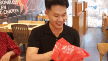 Mr Hieu With The Goodbye Gift Gift GIF - Mr Hieu With The Goodbye Gift Gift Smile GIFs