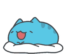 blue bugcat capoo cat goodnight