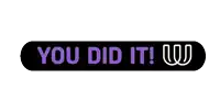 a sign that says " you did it " with stars around it