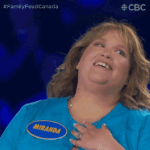 Relieved Miranda GIF - Relieved Miranda Family Feud Canada GIFs