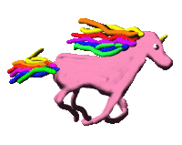 Unicorn Pink Sticker - Unicorn Pink Rainbow Stickers