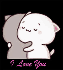 Mochi Mochi Peach Goma Cat Hug Cute Love Hearts GIF - Mochi Mochi Peach Goma Cat Hug Cute Love Hearts GIFs