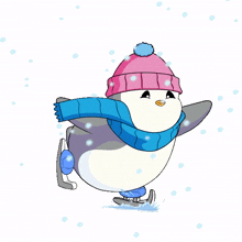 snow winter ice cold penguin