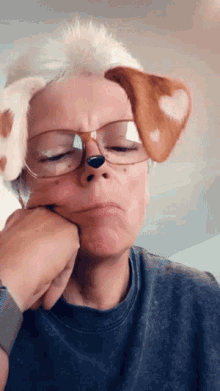 Snapchat Dog Filter GIF - Snapchat Dog Filter Old Woman GIFs