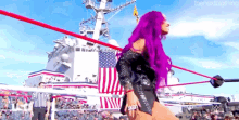 sasha banks entrance wwe tribute to the troops wrestling