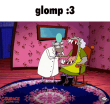 Courage The Cowardly Dog Glomp GIF - Courage The Cowardly Dog Glomp GIFs