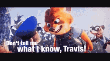 dont tell me what i know travis zootopia