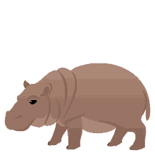 hippopotamus nature joypixels fat animal