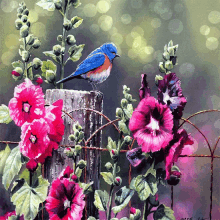 Bird Flower GIF - Bird Flower Perched GIFs