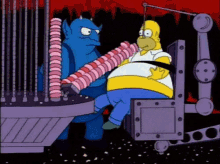 Homer Eating Donuts In Hell - The Simpsons GIF - The Simpsons Hell Homer GIFs
