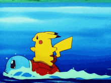 Squirtle Pikachu GIF - Squirtle Pikachu Surf GIFs