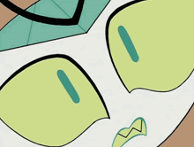 a cartoon character with a green and yellow striped costume