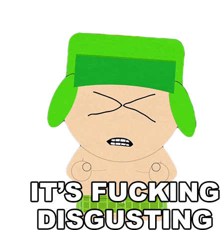 Its Fucking Disgusting Kyle Broflovski Sticker - Its Fucking Disgusting Kyle Broflovski South Park Stickers