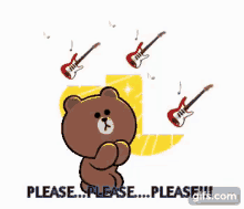 iwantit mocha bear brownbear guitar