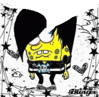 Emobob Spongebob Sticker - Emobob Emo Spongebob Stickers