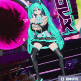 hatsune miku in a video game with a remote button