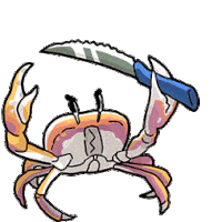Crab Stab Sticker - Crab Stab Knife Stickers