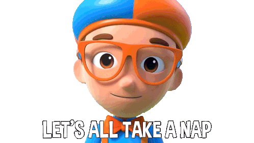 Let'S All Take A Nap Blippi Sticker - Let'S All Take A Nap Blippi Blippi Wonders Educational Cartoons For Kids Stickers
