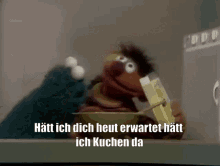 Ernie Und Bert Kuchen GIF - Ernie Und Bert Kuchen Hätt Ich Dich Heut Erwartet GIFs